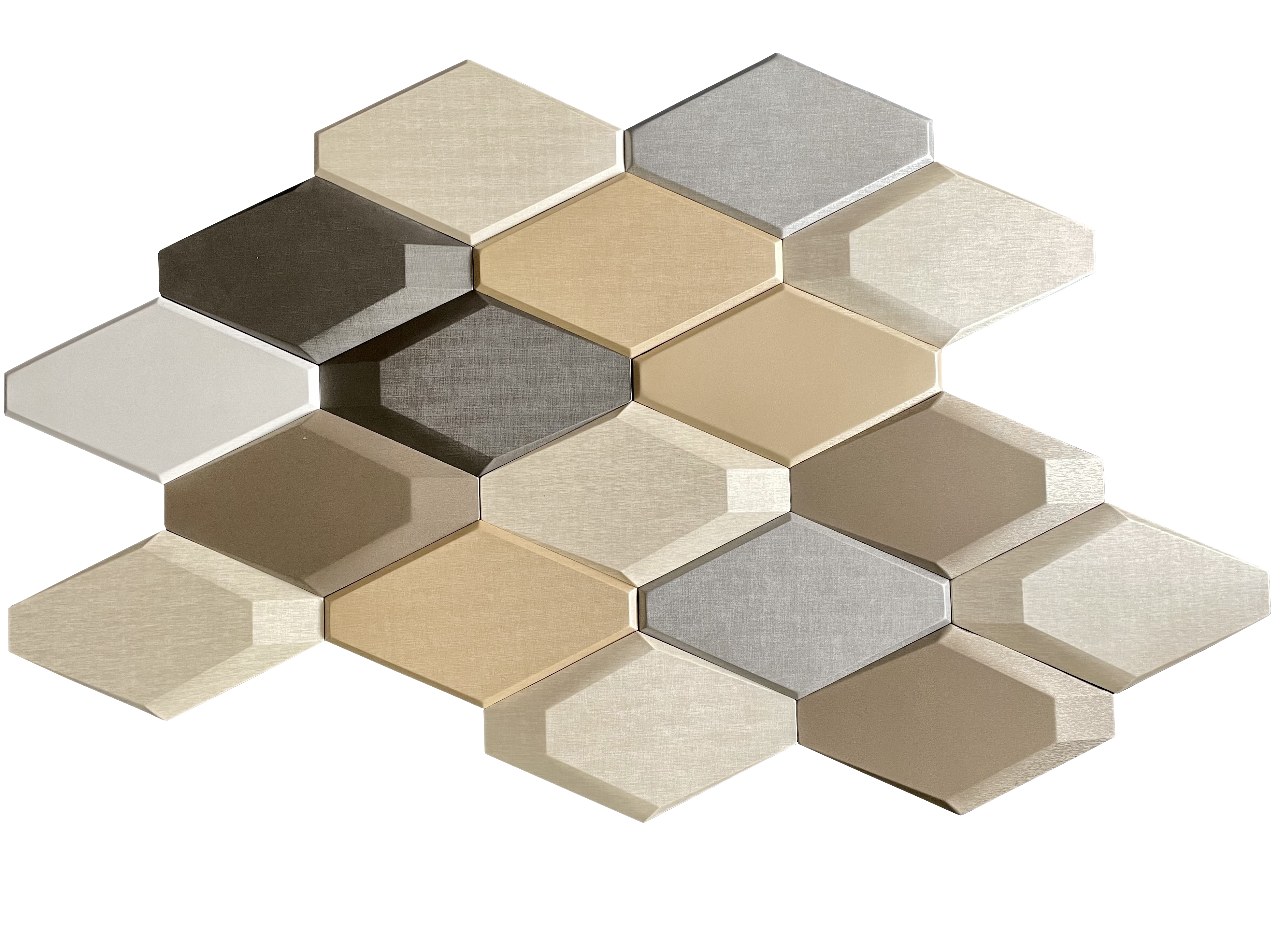 Semi PU Leather aurei Umbraticis 3D Tile