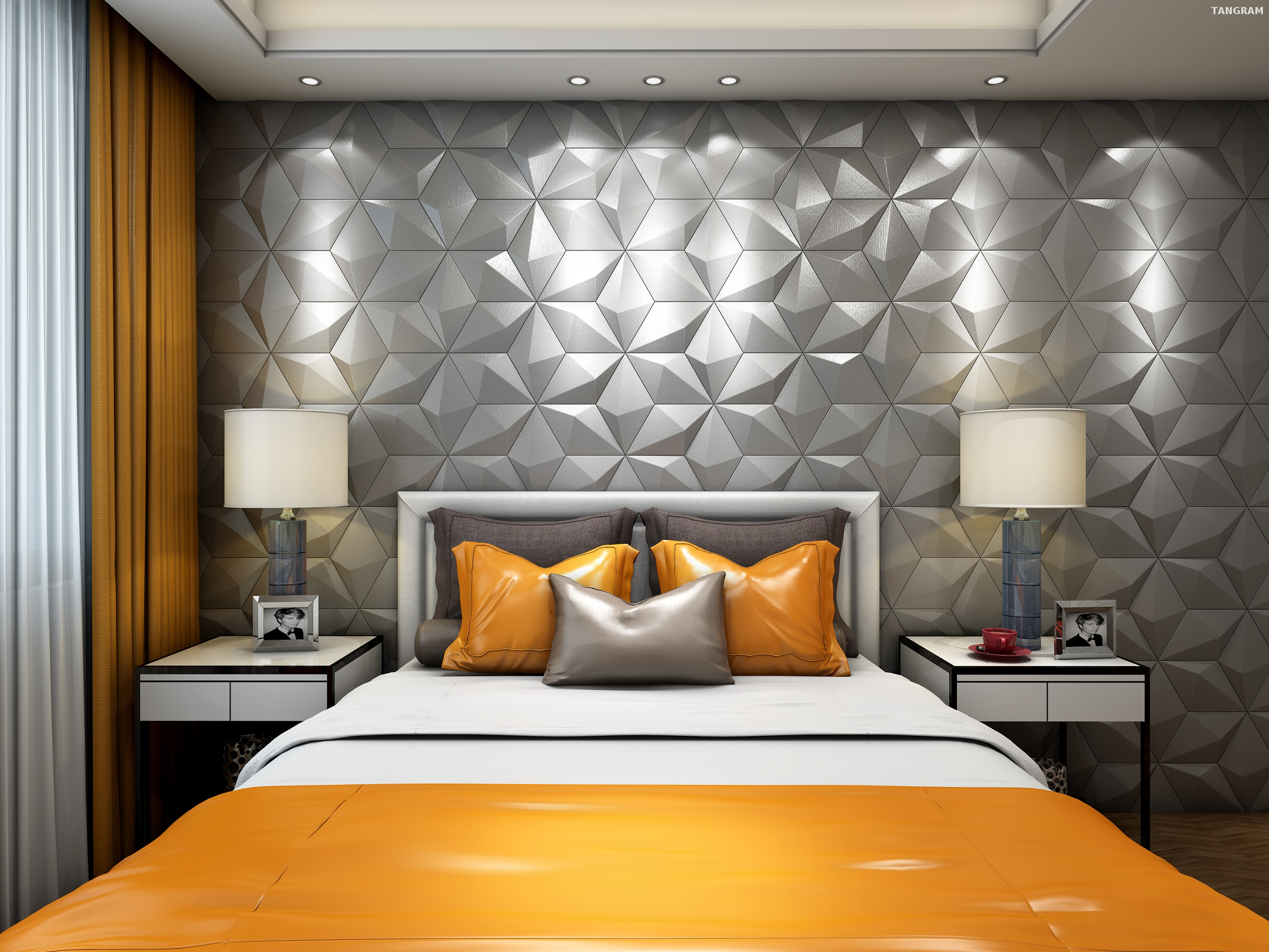 PU Leather Puteulanus Hotels Wall Online 3D